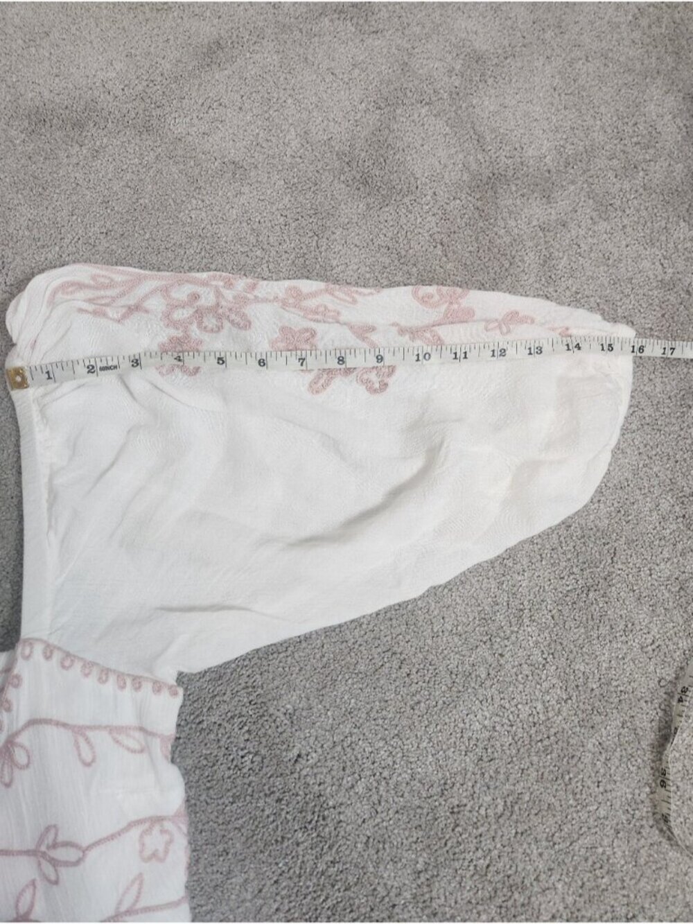 Free People Wedgewood White Embroidered Babydoll Maxi Dress Size Medium Empire - Picture 9 of 14